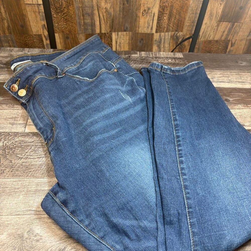Blue Savvy Womens Jeans Size 22W Stretch Denim Medium Wash Plus Size